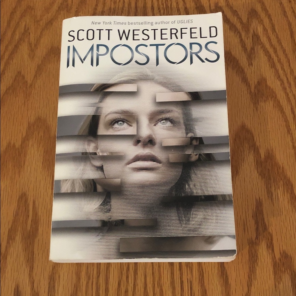 Scholastic Scott Westerfeld Impostors — White and Gray Cover